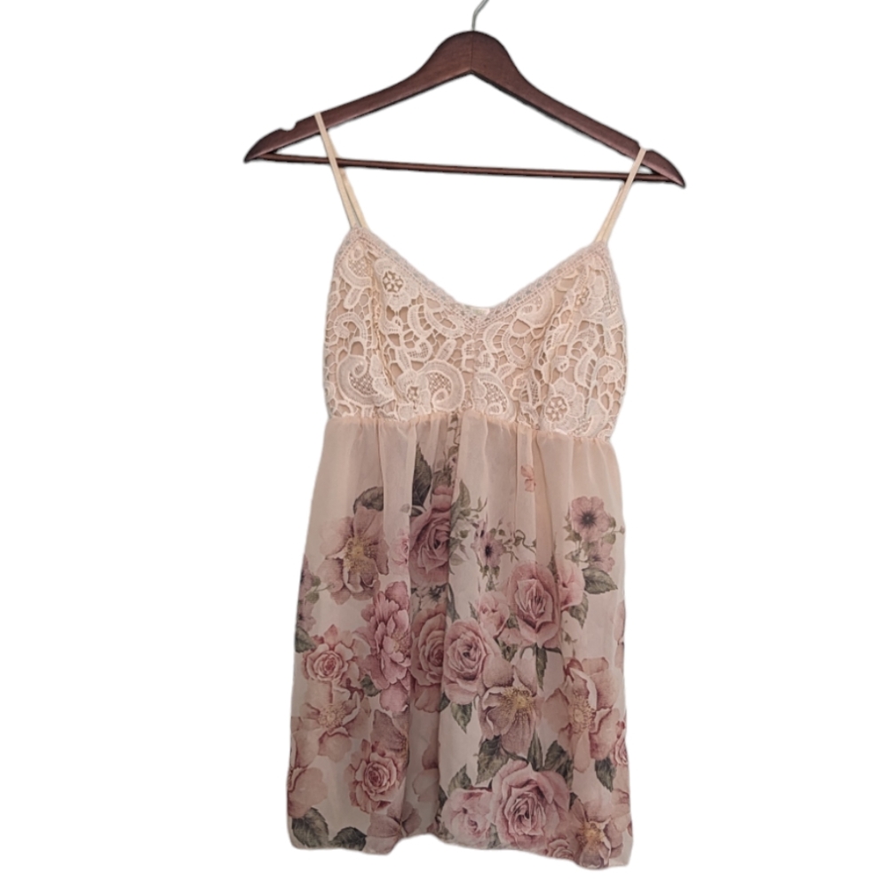 Olive Tree Babydoll Top, Size Large